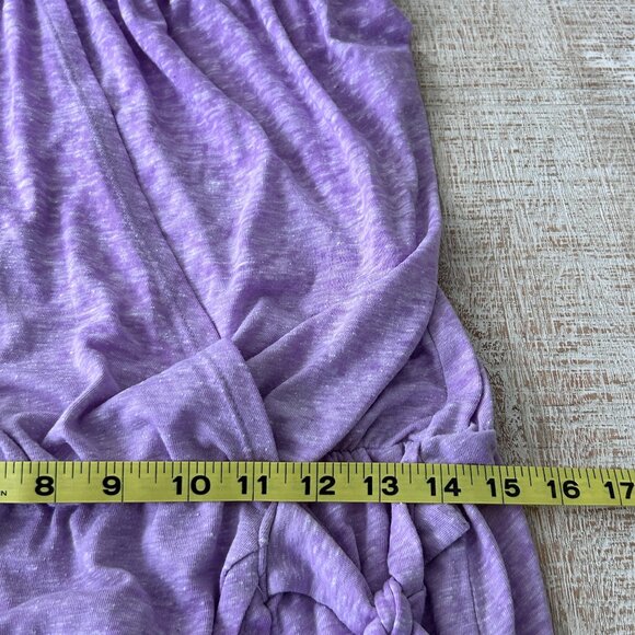 BECCA Beach Wrap Drape Cover-Up Strapless Mini Dress Purple size Large - Picture 9 of 9